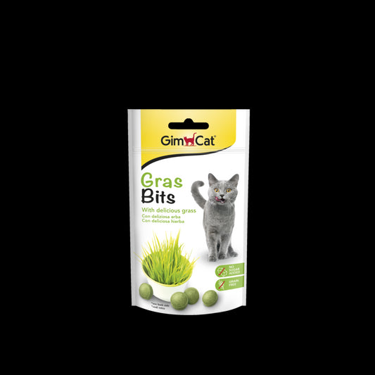 GimCat Grasbits skanėstai katėms su žole 50g