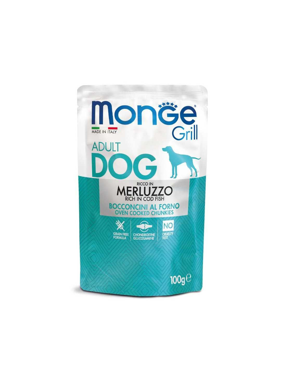 Monge Grill konservuotas pašaras šunims su menke 100g