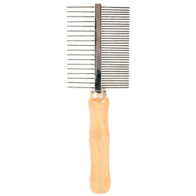 TRIXIE Šukos, dvipusės vidut.-retos, medis-metal. dantys, 17 cm