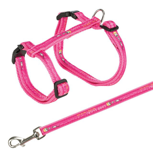 TRIXIE Kačių petnešos su pavadėliu, XXL, Good Luck, 34-57 cm-13 mm, 1.20 m