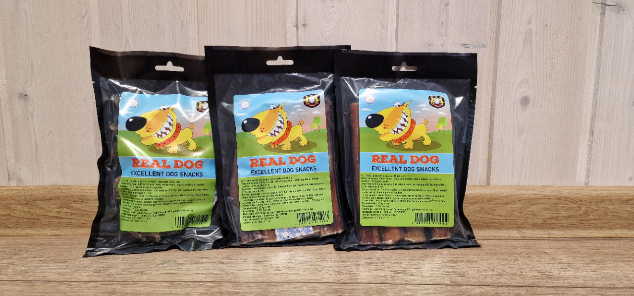 Real Dog Jaučio peniai pjaustyti 15 cm 4 vnt