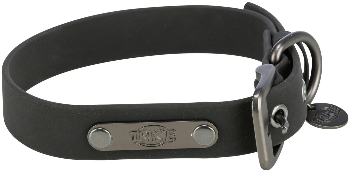 TRIXIE CityStyle antkaklis, PVC, M: 35-42 cm/20 mm, juodas