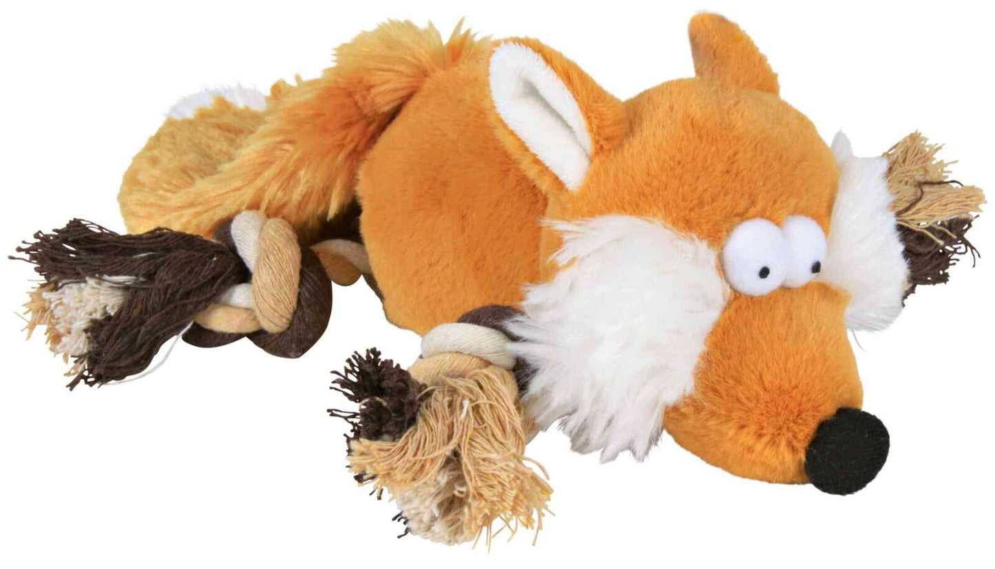 TRIXIE žaislas šuniui "Lapė su virve", pliušas, 34 cm