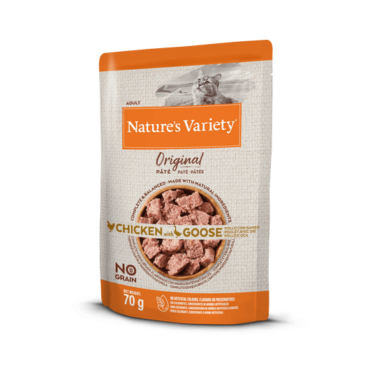 Nature's Variety Wet Original Cat konservi kaķiem ar vistu, zosu 70 g