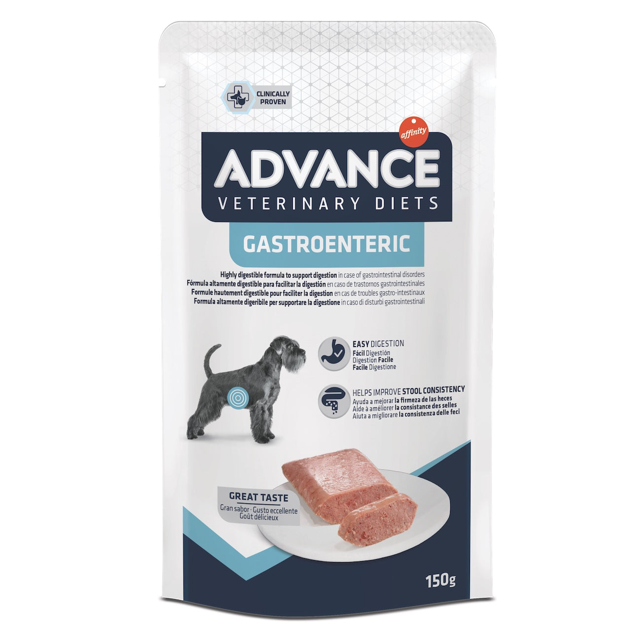 Advance Veterinary Diets mitrā barība suņiem ar jutīgu gremošanas traktu 150 g x 8 gab.