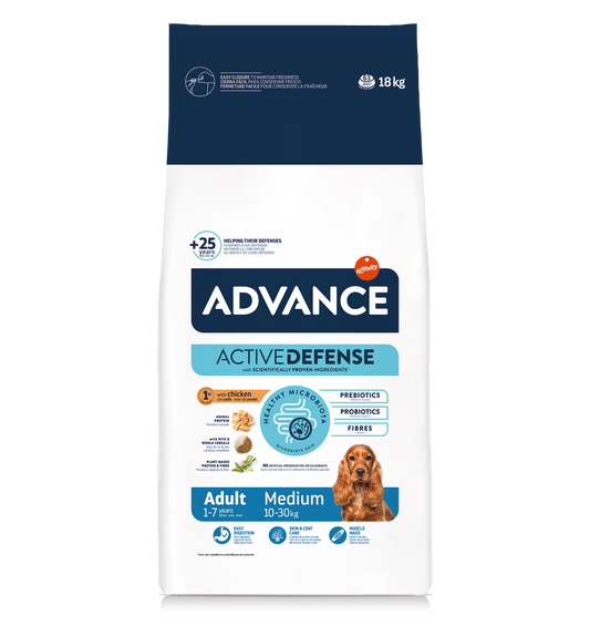 Advance Medium Adult Sausas maistas vidutinių veislių suaugusiems šunims 18 kg