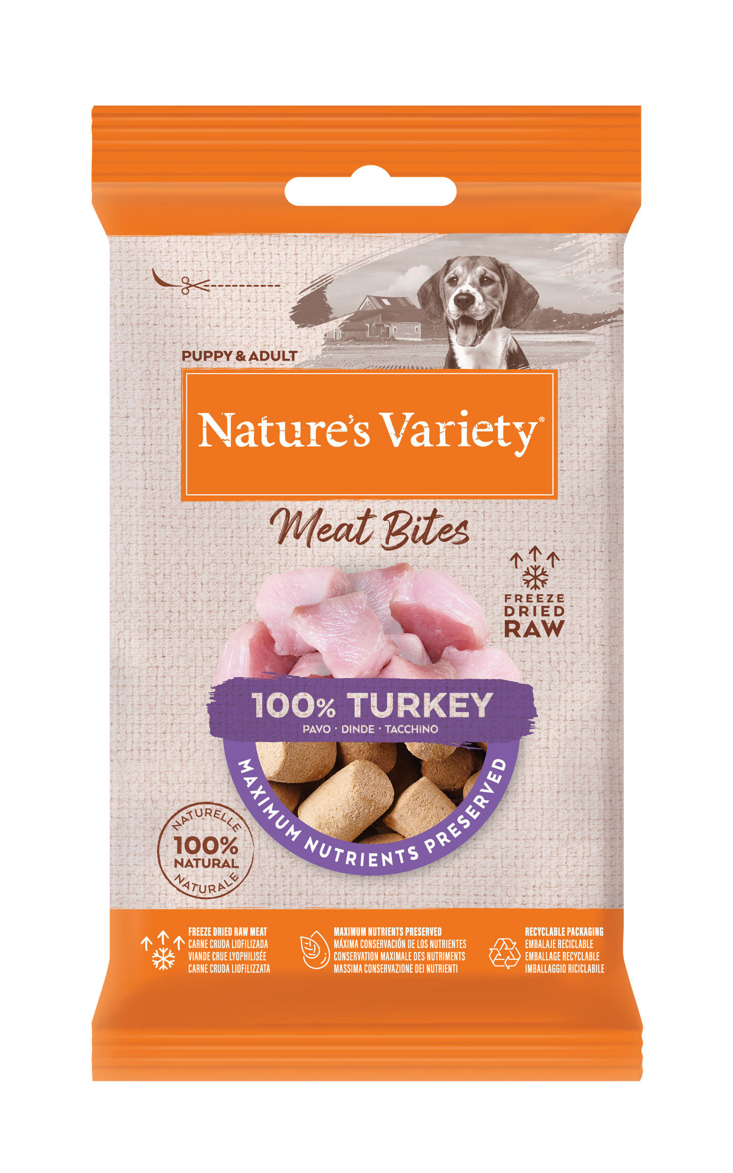 Nature's Variety Meat Bites Liofilizuoti skanėstai su kalakutiena 20 g