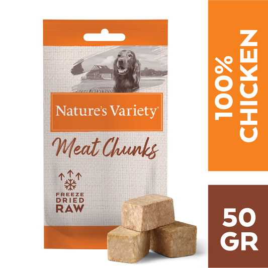 Nature's Variety Meat Chunks Liofilizuoti skanėstai su vištiena 50 g