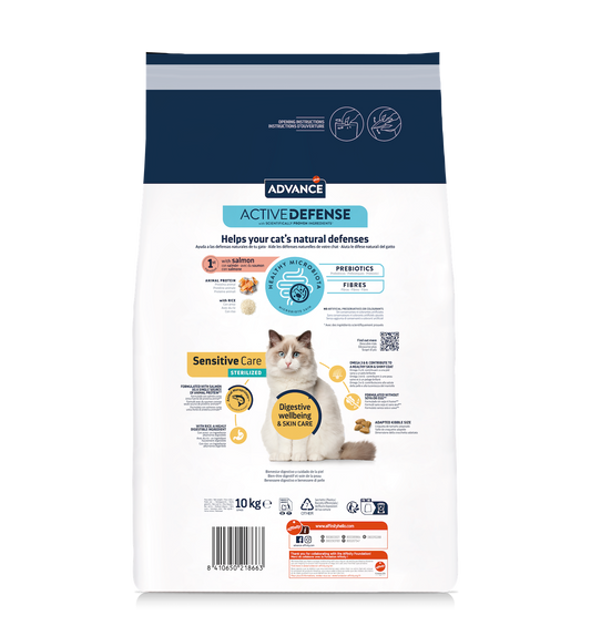 Advance Sterilized Sensitive Sausas maistas sterilizuotoms katėms turinčioms virškinimo problemų 10 kg