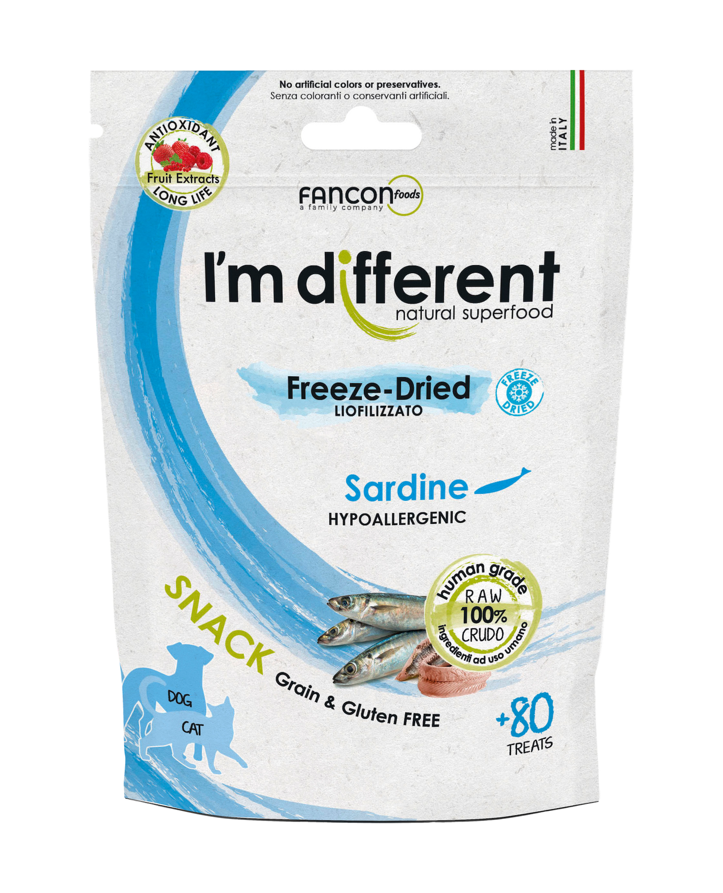 Diff Snack Sardine Liofilizuoti skanėstai šunims ir katėms su sardinėmis 40 g