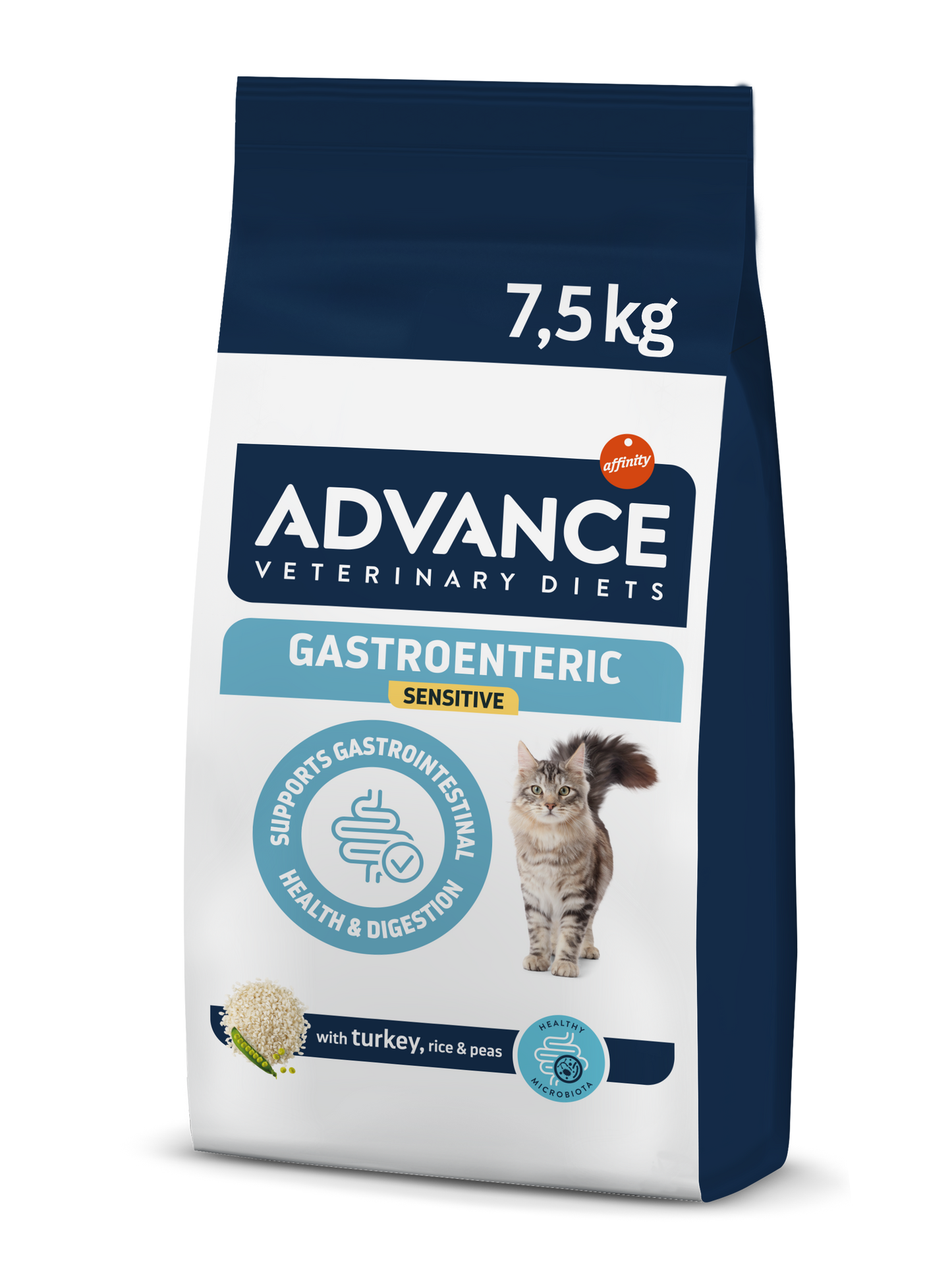 Advance Veterinary Diets Gastroenteric Sensitive Sausas maistas katėms, turinčioms jautrų virškinamąjį traktą 7.5 kg