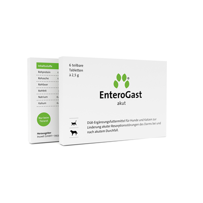 ENTEROGAST, pašaro papildas nuo viduriavimo, šunims ir katėms - 6tab.