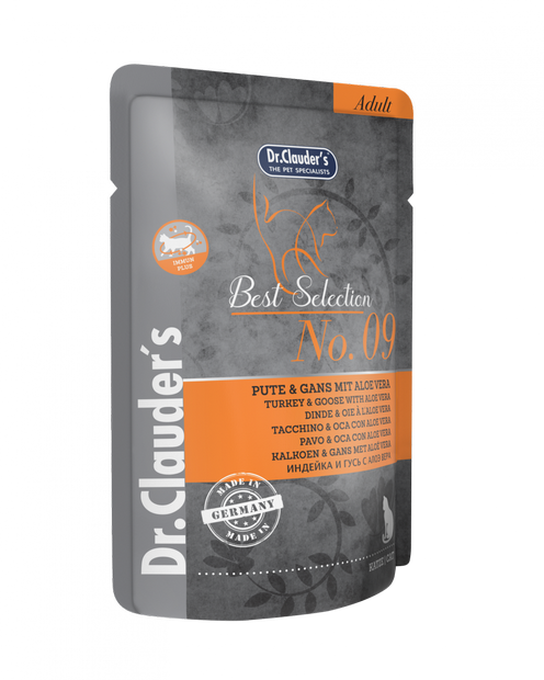 DR. CLAUDER'S drėgnas maistas katėms su kalakutiena, žąsiena ir alavijais 85 g