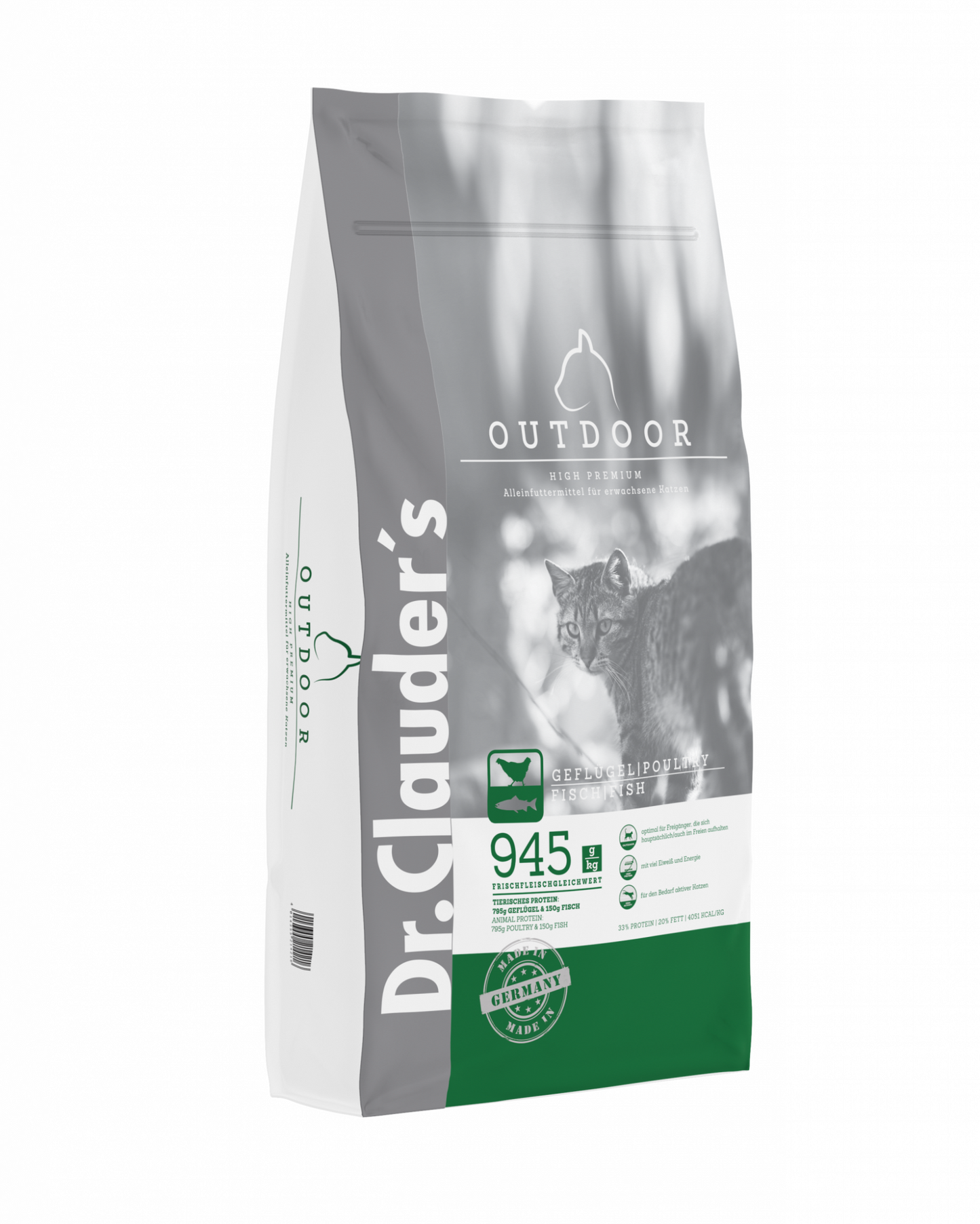 DR. CLAUDER’S OUTDOOR subalansuotas sausas maistas suaugusioms aktyvioms katėms 10 kg