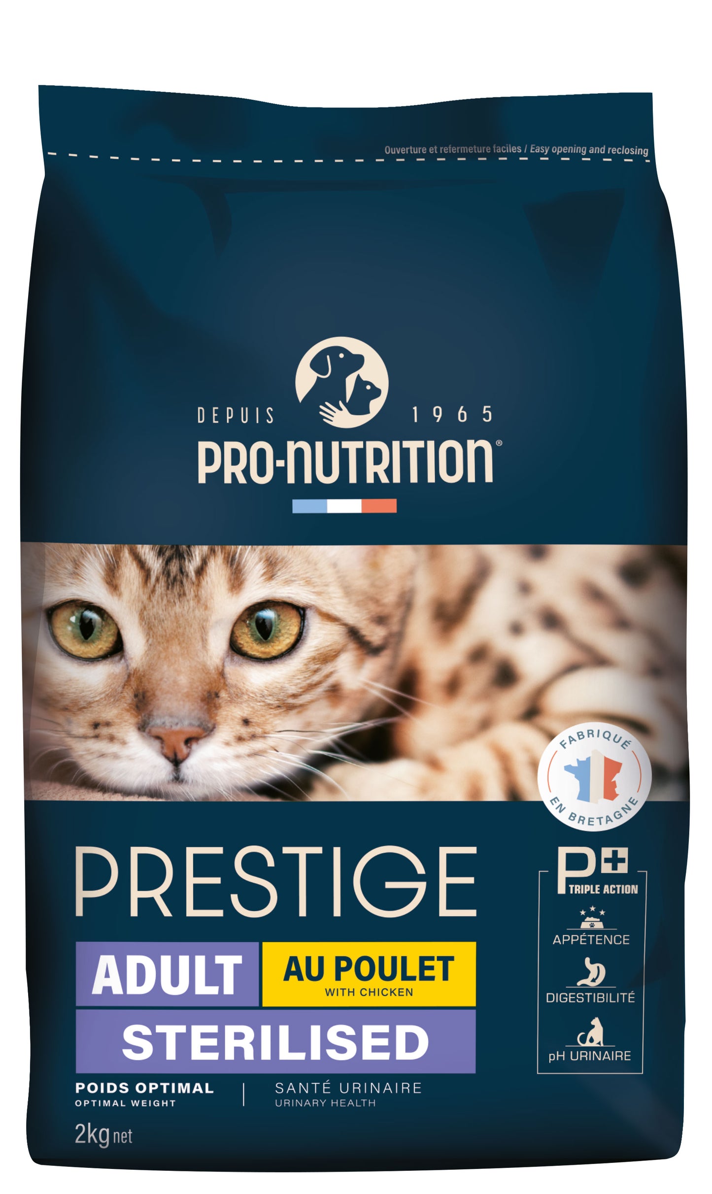 Pro-Nutrition Prestige sterilised adult chicken sausas maistas sterilizuotoms katėms su vištiena 2-10kg - 10+2 kg