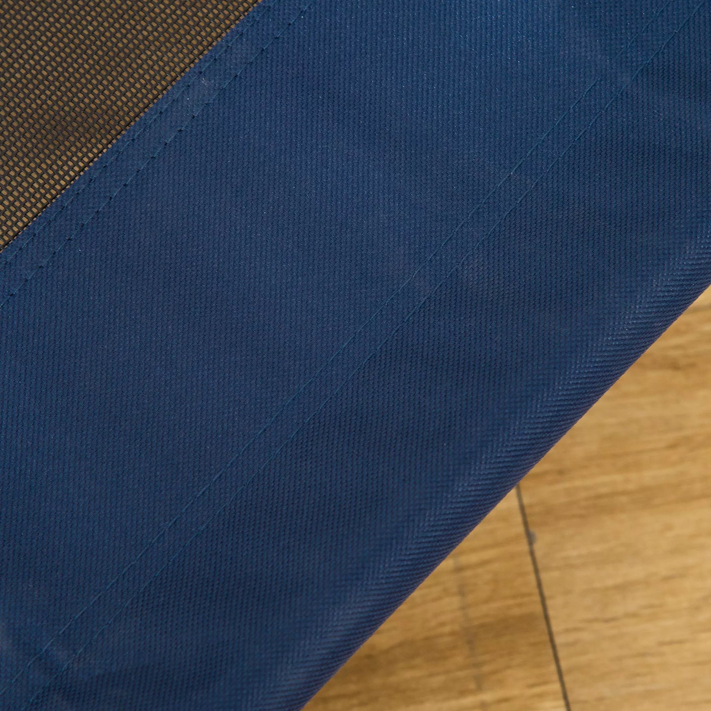 Suņu un kaķu āra gulta, mājdzīvnieku gulta, guļvieta, tērauda rāmis, 600D Oksfordas audums, zila, 76 x 61 x 18 cm