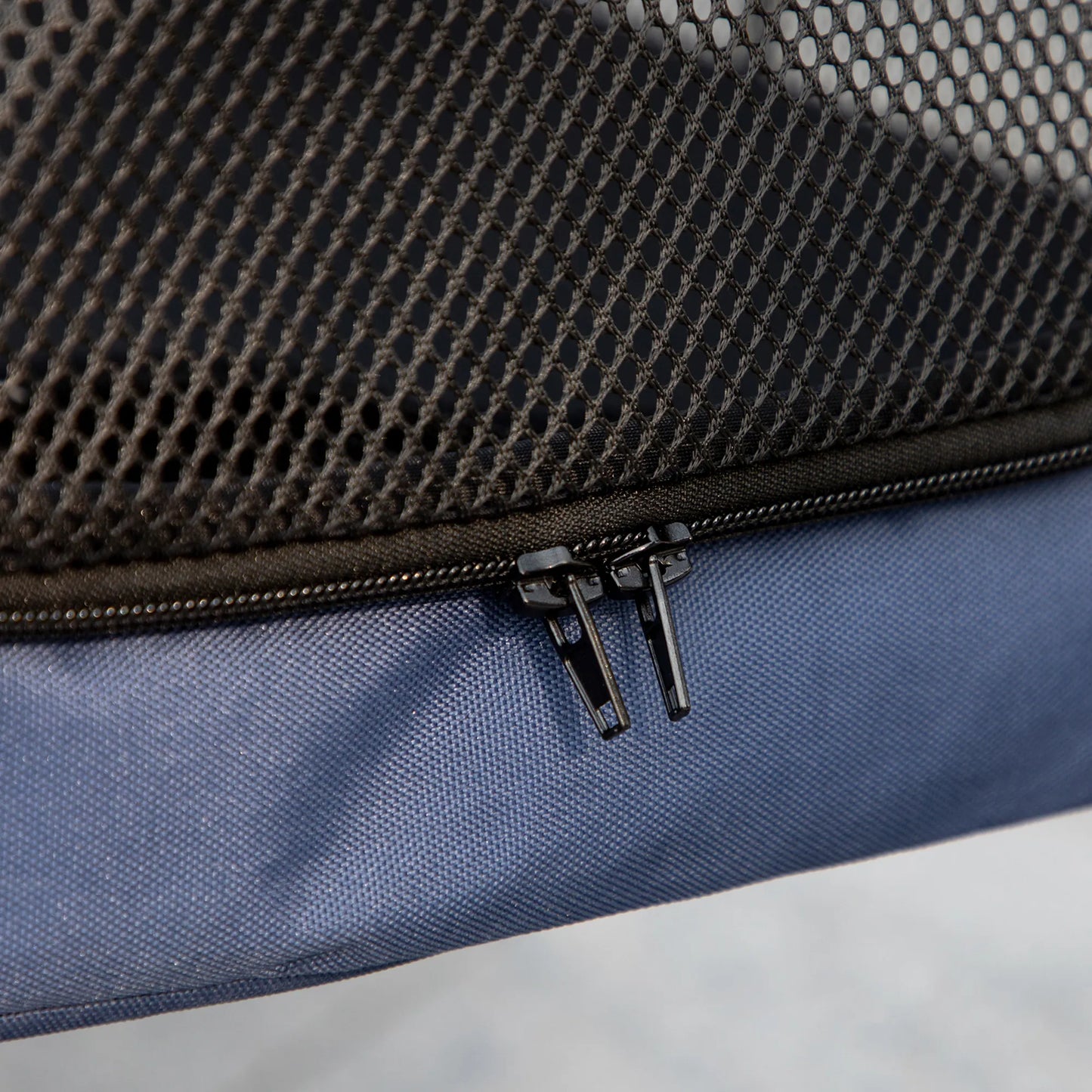 Sulankstomas šunų vežimėlis iki 20kg, su pagalvėle, 3 šoninėmis kišenėmis, 102 cm x 62 cm x 105 cm, mėlynas