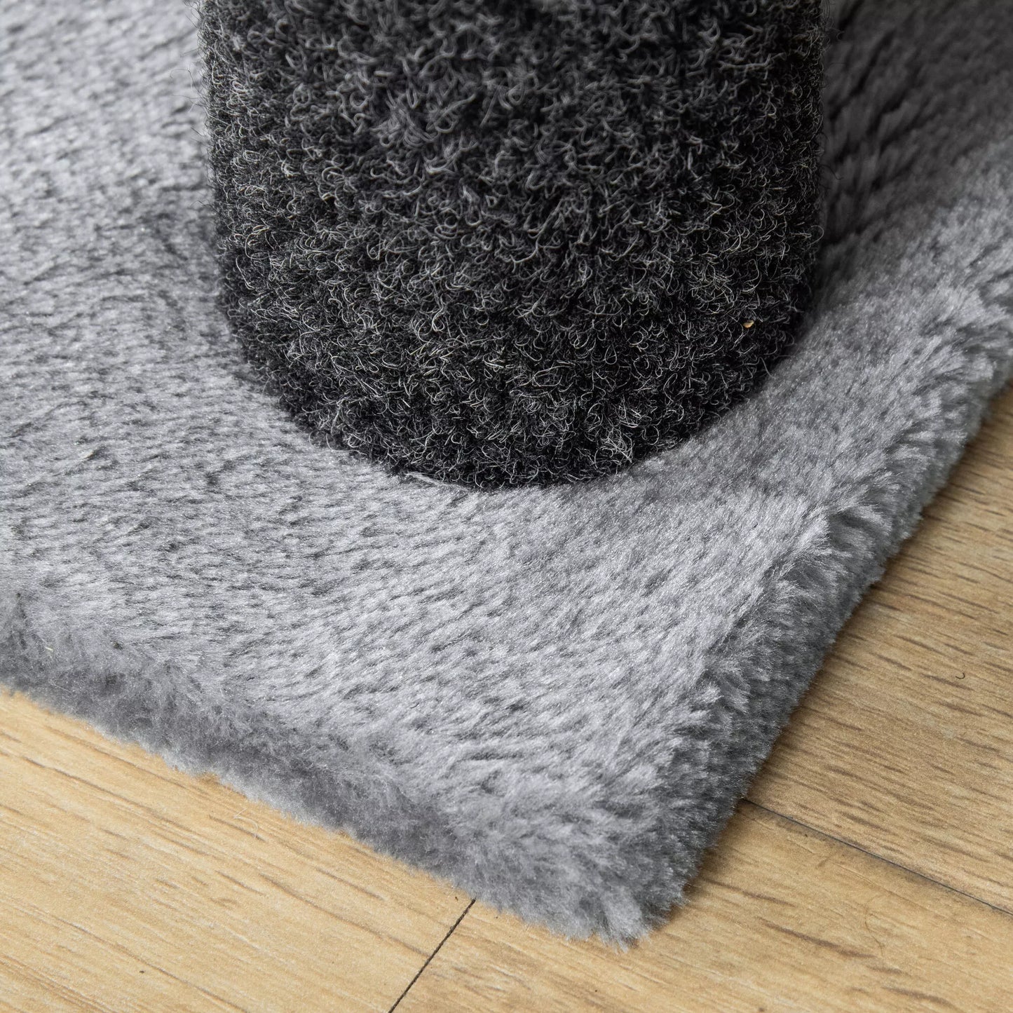 4 pakopų augintinių laipteliai su draskyklėmis ir kamuoliuku šunims ir katėms, skirti katėms iki 5 kg, pliušas, džiutas, pilkos spalvos, 60 x 40 x 64 cm