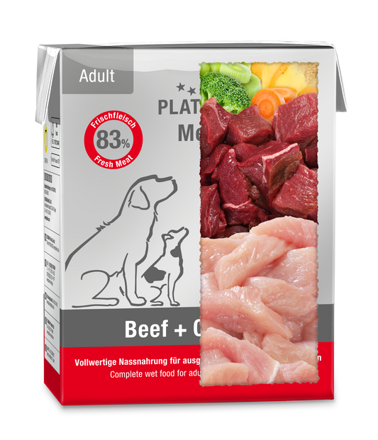 Platīna pastēte ar liellopu gaļu un vistu