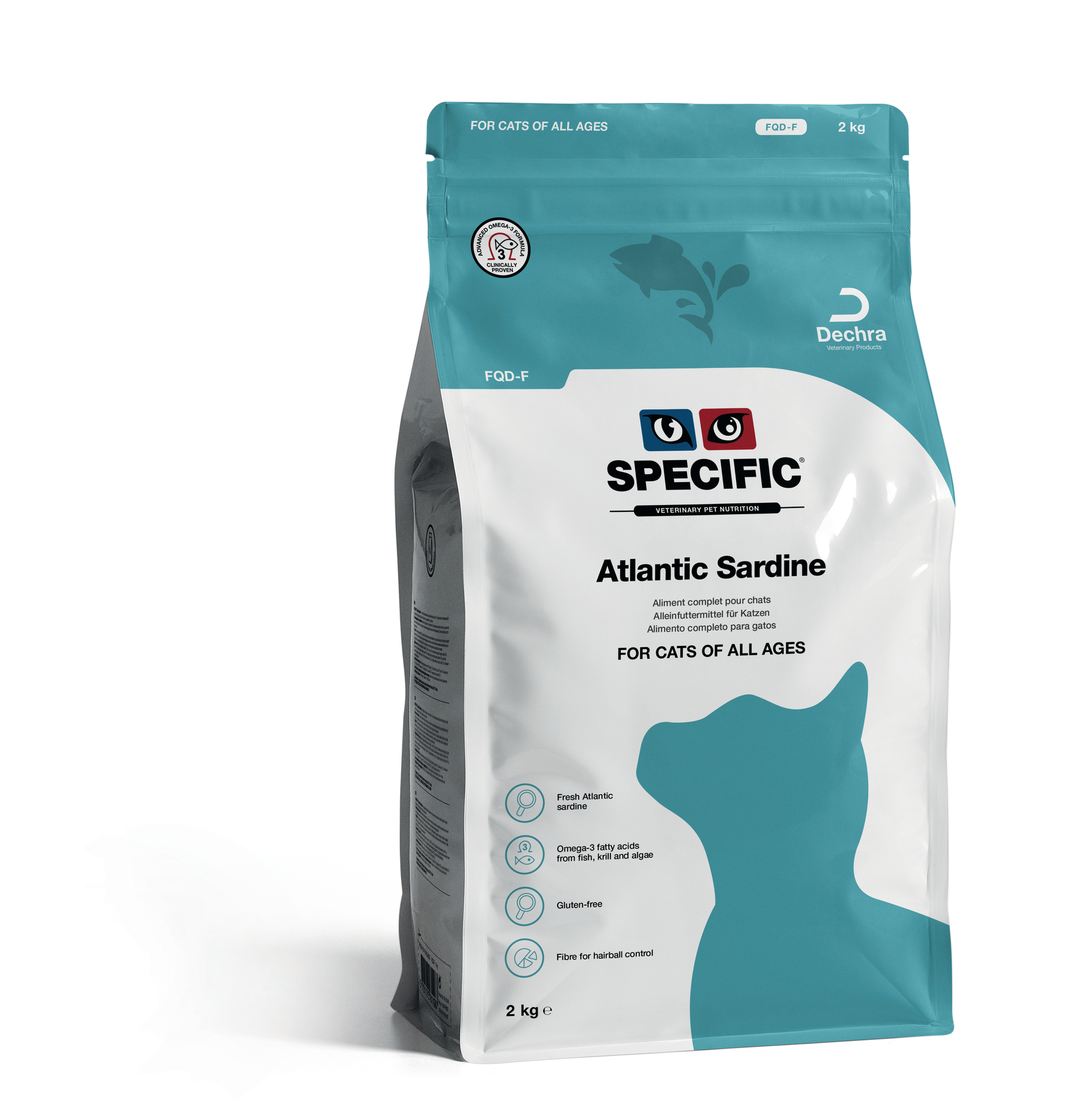 SPECIFIC FQD-F kasdieninis ėdalas sveikoms katėms su Atlanto sardinėmis 2 kg