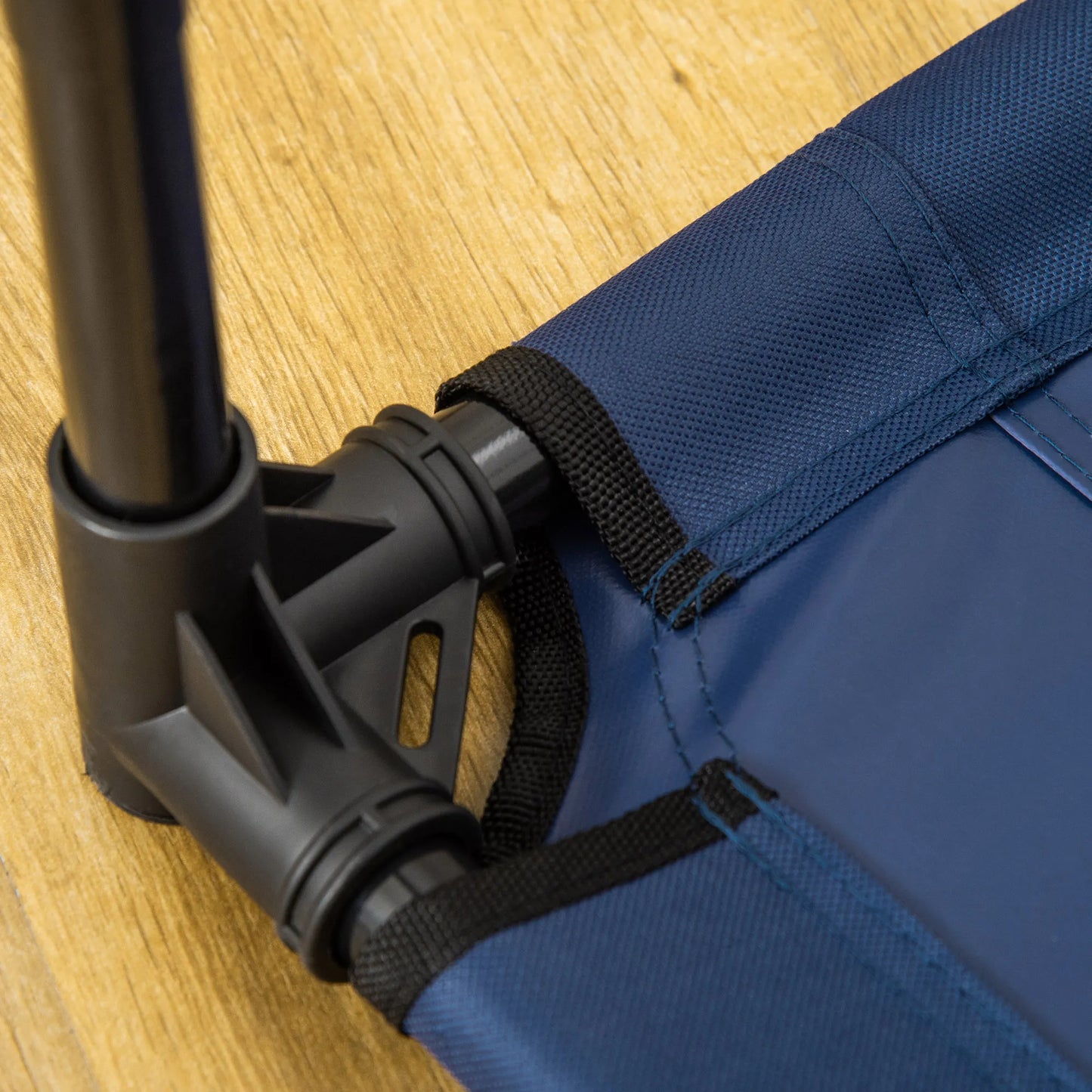 Āra suņu un kaķu gulta, mājdzīvnieku gulta, metāla, 600D Oksfordas audums, zila, 91,5 x 76,2 x 18 cm