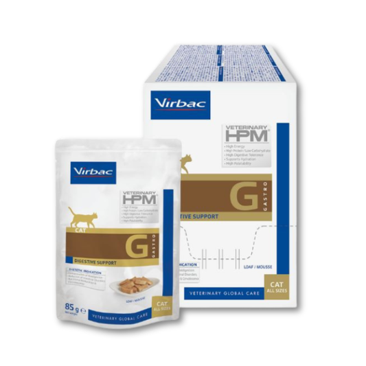 Virbac HPM G1 Digestive Support Cat Loaf konservai katėms esant virškinimo sutrikimams 12x85 g pakuotė