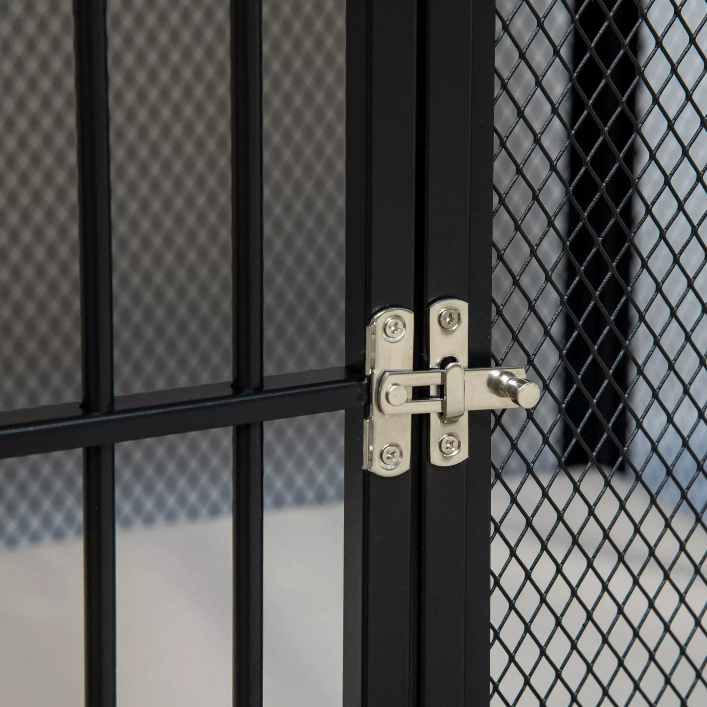 Suņu būris, suņu transportēšanas kaste, ūdensnecaurlaidīgs paklājiņš, noņemama apakšējā paplāte, aizslēdzama, melna, 80 x 55 x 71 cm