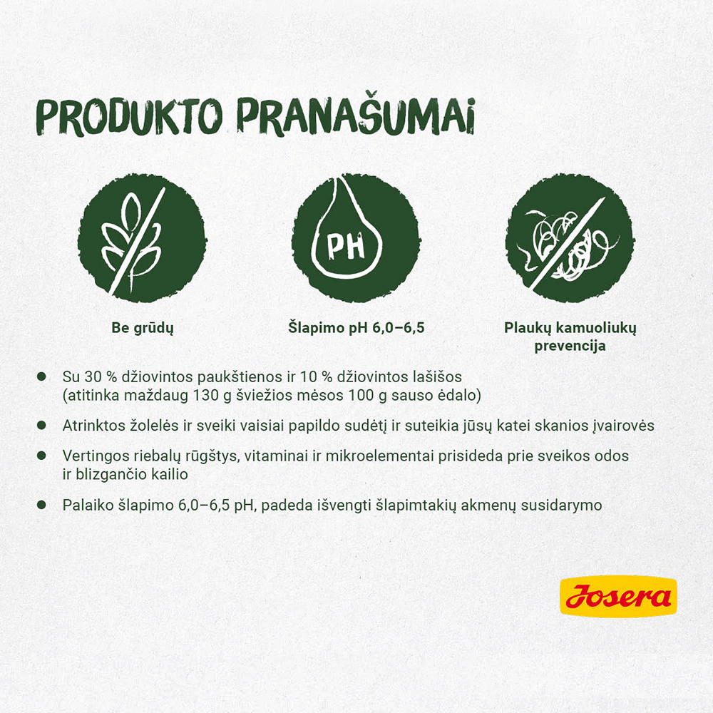 Josera NatureCat begrūdis kačių maistas, 10 kg