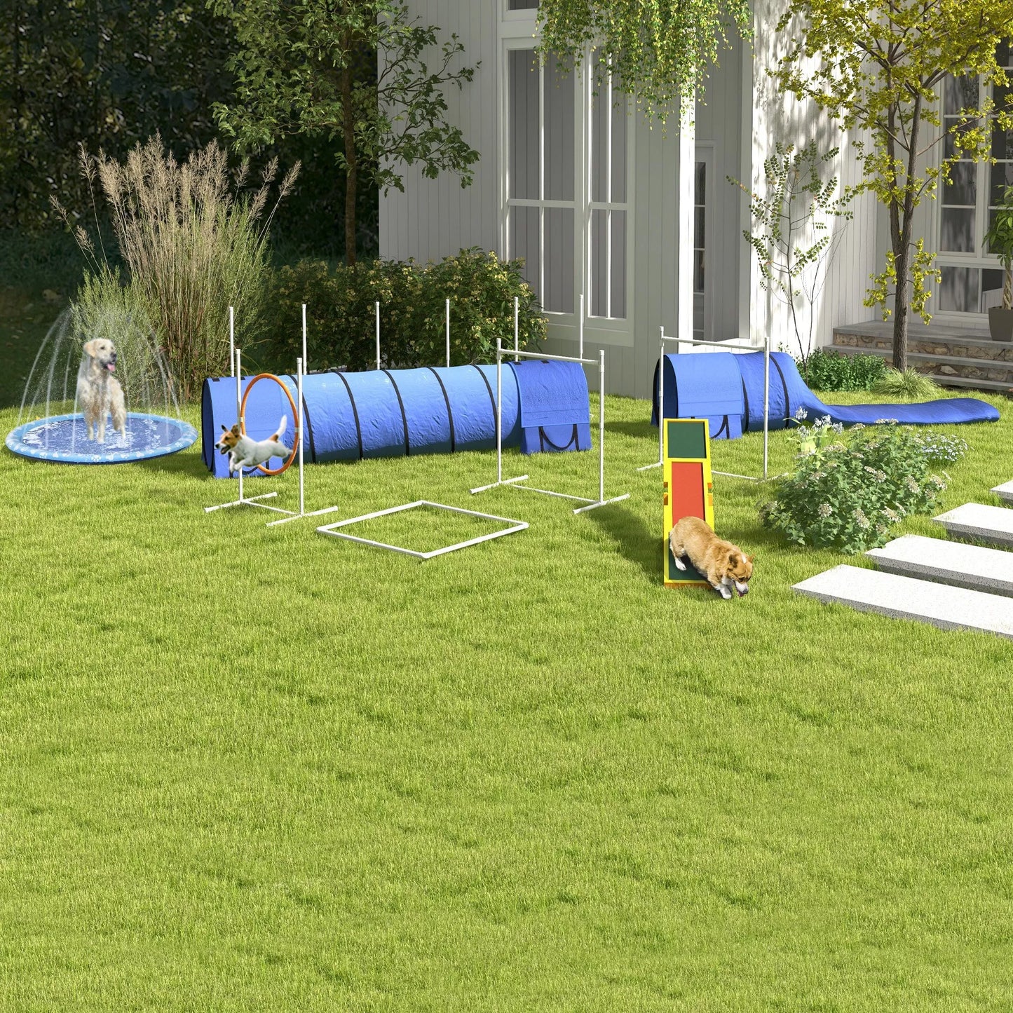 Suņu balansieris veiklības treniņiem, neslīdošs, iztur svaru līdz 50 kg, 180 x 30 x 30 cm