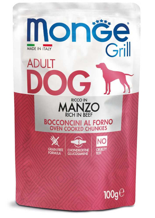 Monge Grill  konservuotas pašaras šunims su jautiena 100g