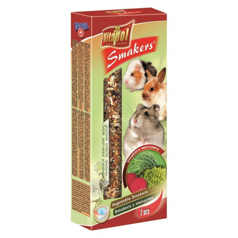 Vitapol Smakers skanėstas triušiams ir graužikams su daržovėmis 90g (2 vnt)
