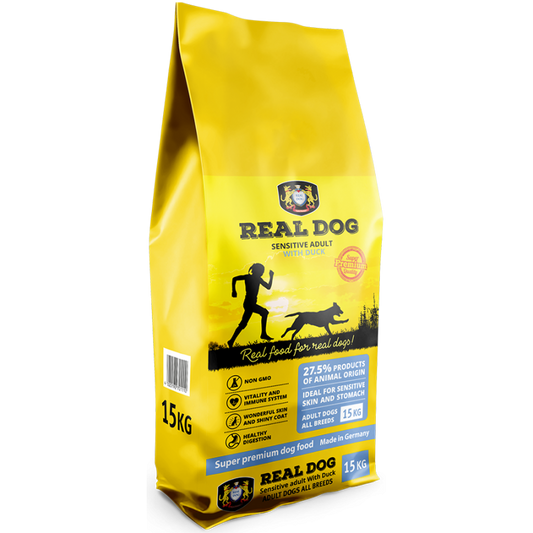 Real Dog Adult Sensitive with Duck & Vegetables 15 kg