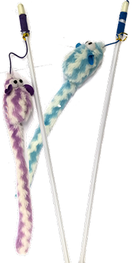 GIMCAT žaislas katėms pagaliukas su pliušine pele ir katžole, 46cm