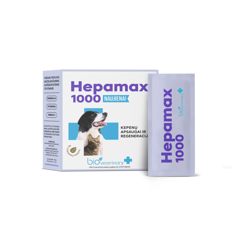 Bioveterinary  Hepamax 1000 maisto papildas augintiniams N28