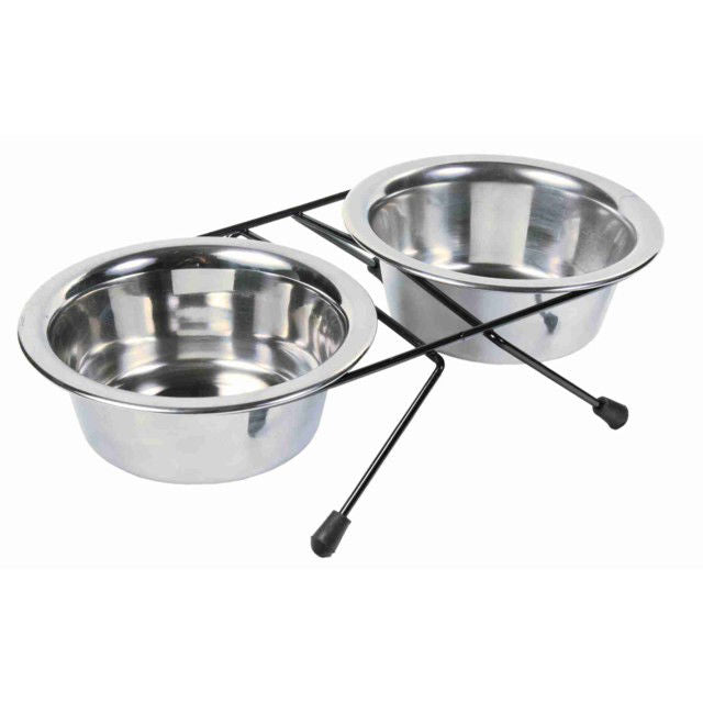 TRIXIE  Dubenėlių kompl., nerūd. plienas-metalas, 2x0.45 l, ø 13 cm-28x6x15 cm