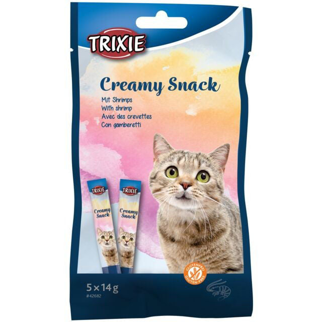 TRIXIE kreminis skanėstas katėms su krevetėmis, 5x14 g