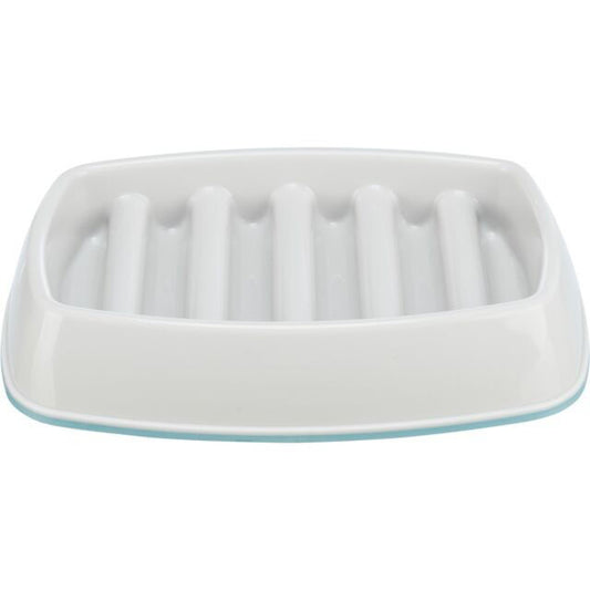 TRIXIE  Lėto ėdimo dubenėlis, plast.-TPR, 0.25 l-21x14 cm, pilkas