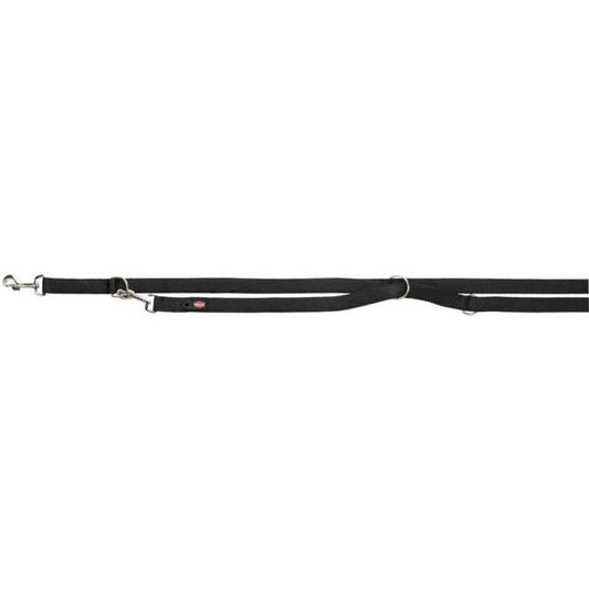 TRIXIE Premium pritaikomas pavadys, dvisluoksnis, M-L 2m/20mm, juodas