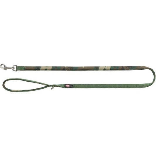 TRIXIE Premium pavadys, su neoprenu XS-S 1.2m/15mm, kamufl./miško