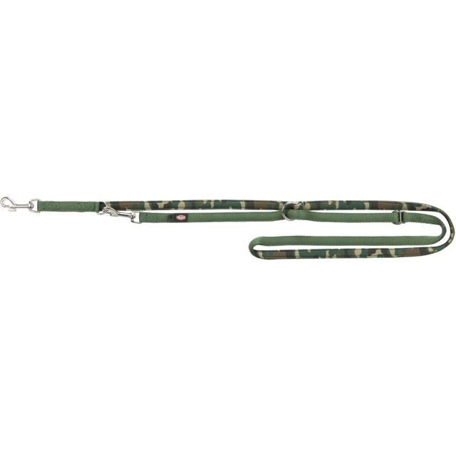 TRIXIE Premium pritaikomas pavadys, su neoprenu XS-S 2m/15mm, kamufl./miško