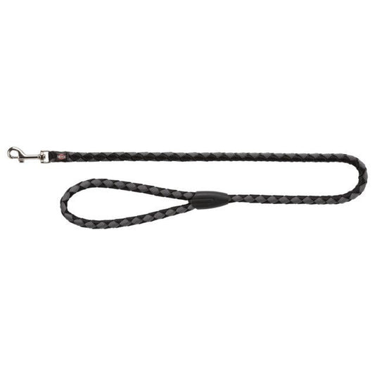 TRIXIE Cavo pavadys, S-M 1m/12mm, juodas/grafito