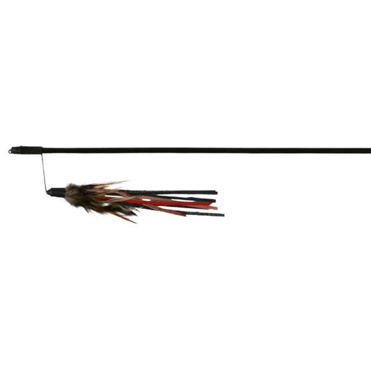 TRIXIE Meškerė su odos juostelėmis/plunksnomis, plastm., 50cm