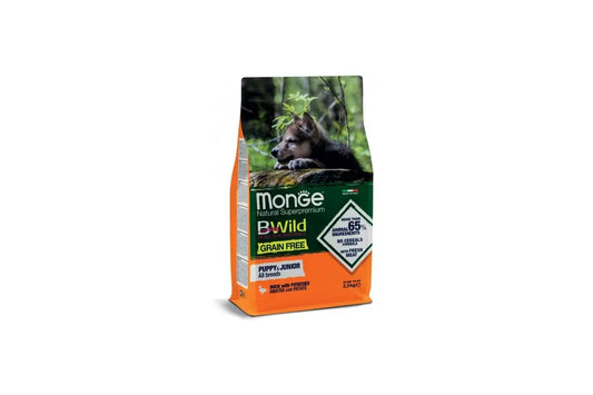 M04787 Monge Dry Dog Puppy&Junior GRAIN FREE Duck & potatoes 2,5 kg