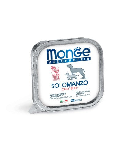 Monge Monoproteico “Solo” – šunų paštetas 100 % jautiena, 150 g