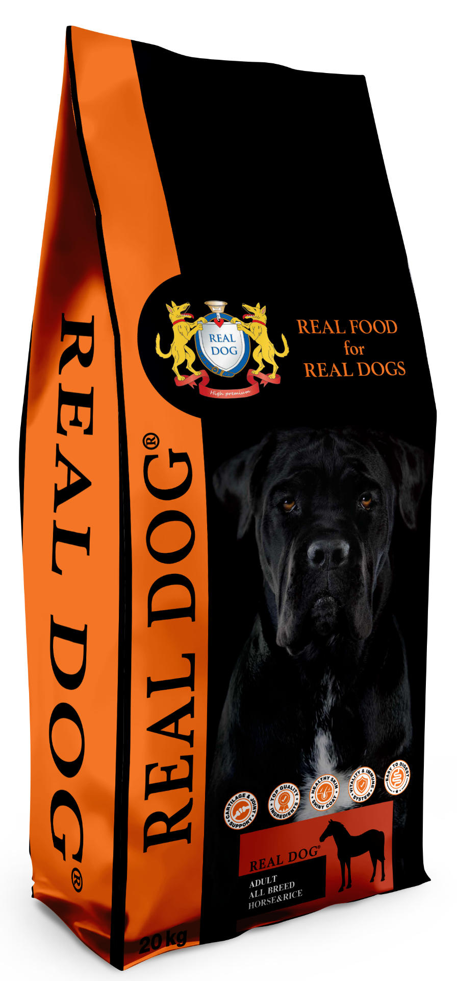 Real Dog Adult All Breeds su arkliena ir ryžiais 20kg