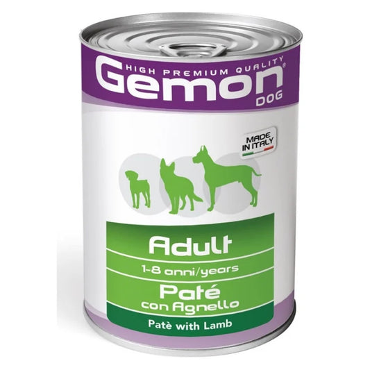 GEMON - Wet Dog Pate Adult konservai šunims su ėriena 400g