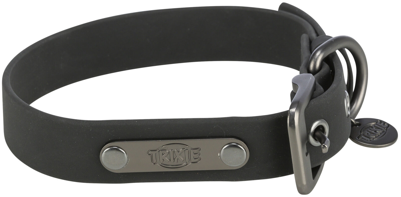 TRIXIE CityStyle antkaklis, PVC, M: 35-42 cm/20 mm, juodas