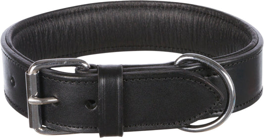 TRIXIE Active antkaklis, naturali  oda, L-XL: 55-65 cm/40 mm, juodas