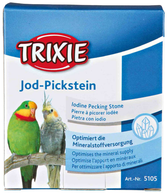 TRIXIE Pecking stone akmuo  su jodu 90 g (pak.9)