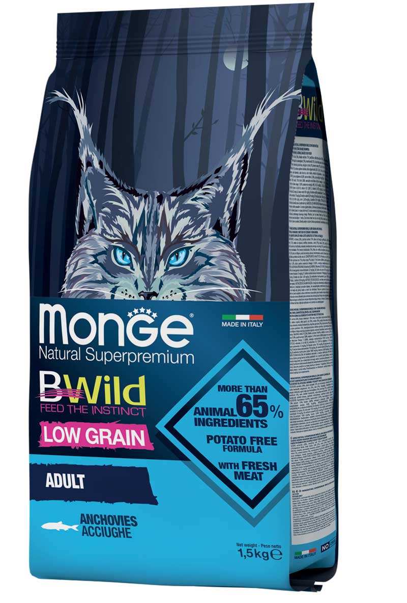 Monge Dry Cat BWILD - Adult Anchovies